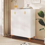 Buffet de salon meuble de rangement buffet bahut moderne 2 tiroirs 2 portes 83x35x101 cm pieds en mtal ...