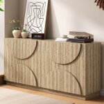 Buffet scandinave 160cm enfilade design arche avec 4 portes push - to - open meuble de rangement pour ... Buffet scandinave 160cm enfilade design arche avec 4 portes push - to - open meuble de rangement pour ...