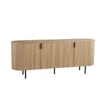 Buffet vagos ? coloris ch�ne naturel ? 4 portes ? 200 cm ? grand bahut moderne ? rangement spacieux
