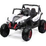 Buggy utv rsx 24v blanc - voiture lectrique pour enfant avec batterie 24v et tlcommande