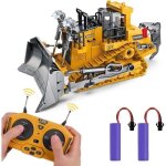 Bulldozer tlcommand jouet vhicule de construction entirement fonctionnel 24ghz 9 canaux avec lumires ...