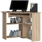 Bureau dordinateur akord dangle ted chêne sonoma 80 cm façade chêne sonoma 5 étagères 80x80x74 cm Bureau dordinateur akord dangle ted chêne sonoma 80 cm façade chêne sonoma 5 étagères 80x80x74 cm