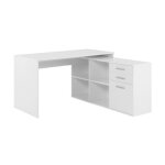 Bureau dangle london - panneaux de particules - décor blanc - 136 x 75 x 139 cm Bureau dangle london - panneaux de particules - décor blanc - 136 x 75 x 139 cm