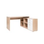 Bureau dangle london - panneaux de particules - décor chêne sonoma blanc - 136 x 75 x 139 cm Bureau dangle london - panneaux de particules - décor chêne sonoma blanc - 136 x 75 x 139 cm