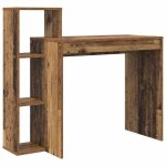 Bureau en bois ding�nierie - vidaxl - 100x40x90 cm - vieux bois - rustique - 3 �tag�res - compact