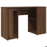 Bureau burke brun table � �crire - 1 personne - ch�ne marron 120x42x76 cm - bois ding�nierie bb800