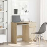 Bureau - ch�ne sonoma - 86x49x76 cm - 1 tiroir - style contemporain - bois ding�nierie