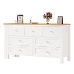 Bureau avec commode � 7 tiroirs �tabli et buffet rotatif 2 en 1 plateau pivotant � 360� bureau dangle ...