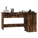 Bureau dangle - jili - chne fum - 120x140x75 cm - bois dingnierie j600