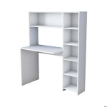Dmora - bureau arapaho 1132 x 40 x h 1418 cm blanc panneau effet bois