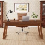 Bureau de bureau � domicile bureau dordinateur en bois massif de 140 cm table d�criture moderne pour ...