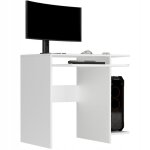 Bureau dordinateur - petit bureau droit - table de travail - plateau coulissant pour clavier - 80x50x75 ...