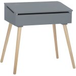 Bureau dcolier - atmosphera - pupitre en bois - coloris gris - style contemporain - design