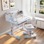Bureau enfant r�glable en hauteur tiroir de rangement ergonomique bureau d�tude pour enfants avec chaises ...