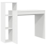 Bureau avec �tag�res - vidaxl - blanc - 100x40x90 cm - bois ding�nierie - 2 �tag�res - compact - design ...