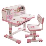 Bureau détude détude réglable pour enfants ensemble de table + chaise pour enfants rose Bureau détude détude réglable pour enfants ensemble de table + chaise pour enfants rose