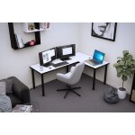 Bureau gaming blanc bureau gamer bureau dordinateur bureau de jeu bureau