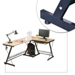 Bureau gaming hlc - bureau dangle en l - avec tiroir clavier extractible - support cpu - 161 x 120 x ... Bureau gaming hlc - bureau dangle en l - avec tiroir clavier extractible - support cpu - 161 x 120 x ...