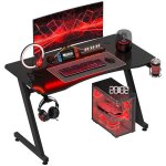 Bureau gaming - homcom - support casque porte - gobelet passe - câbles inclus - pieds réglables cadre ... Bureau gaming - homcom - support casque porte - gobelet passe - câbles inclus - pieds réglables cadre ...