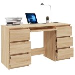 Bureau informatique - cloud - ch�ne sonoma - 140x50x77 cm - bois ding�nierie ll32635