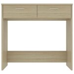 Bureau informatique - cloud - ch�ne sonoma - 80x40x75 cm - agglom�r� ll15784