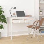 Bureau informatique - cloud - avec tiroirs - blanc 100x50x78 cm - bois massif de pin ll189771 Bureau informatique - cloud - avec tiroirs - blanc 100x50x78 cm - bois massif de pin ll189771