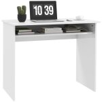 Bureau informatique - homcom - sobre pur compact avec 1 tagre - panneaux de particules - dim. 90l ...