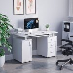 Bureau informatique otley avec 3 tiroirs et 1 porte ? bureau pour ordinateur portable meuble de bureau ... Bureau informatique otley avec 3 tiroirs et 1 porte ? bureau pour ordinateur portable meuble de bureau ...