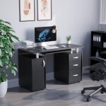 Bureau informatique otley avec 3 tiroirs et 1 porte ? bureau pour ordinateur portable meuble de bureau ... Bureau informatique otley avec 3 tiroirs et 1 porte ? bureau pour ordinateur portable meuble de bureau ...