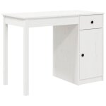 Bureau informatique - bureau avec rangement blanc 100x50x75 cm bois massif de pin idéale pour étudiants ... Bureau informatique - bureau avec rangement blanc 100x50x75 cm bois massif de pin idéale pour étudiants ...