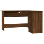 Bureau table poste de travail meuble d ordinateur informatique etude d angle chene 120 x 140 x 75 cm ...