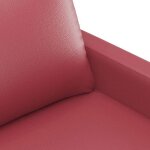 Burke@ fauteuil - canap� 1 place - chaise simple - 1 personne - rouge bordeaux 60 cm similicuir ss1578 ...