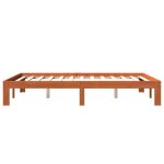 Burke * lit simple 120x190 cm structure de lit classique sans matelas cire marron 120x190cm bois pin ...