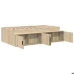 Burke * lit simple 70x190 cm structure de lit classique ch�ne sonoma 70 x 190 cm bois ding�nierie - ll5806 ...