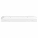 Burke * lit simple 70x190 cm structure de lit classique avec tiroir blanc 70 x 190 cm bois ding�nierie ...