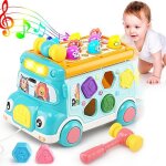 Bus musical dactivit�s pour b�b� voiture �ducative pour b�b� sons et lumi�res jeu interactif trieur de ...