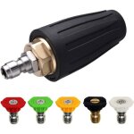 Buse turbo pour nettoyeur haute pression buse rotative et 5 embouts raccord rapide 1 / 4 3600 psi orifice ...