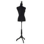 Buste de couture femme - noir - velours - hauteur rglable 133 - 168 cm - paule 37 cm - poitrine 84 ...