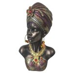 Buste statue dcoration femme inspiration afrique voyage vasion de hauteur 27cm