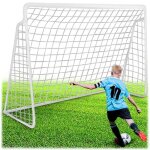 But de football - janshop - 300x200x90 cm - structure en acier - filet en poly�thyl�ne - 6 piquets de ...