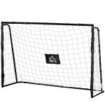 But de football - ch�ssis m�tal - filet pe - piquets & outil inclus - dim. 186l x 62l x 123h cm - noir ...