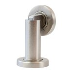 Butée de porte magnétique aspect acier inoxydable - avec matériel de montage au sol et au mur - Ø 52 ... Butée de porte magnétique aspect acier inoxydable - avec matériel de montage au sol et au mur - Ø 52 ...