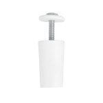 Butée pour volets roulants en plastique blanc amortisseur avec vis m5 antirouille et rondelle extérieure ... Butée pour volets roulants en plastique blanc amortisseur avec vis m5 antirouille et rondelle extérieure ...