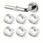Butoir protege mur poignee de porte transparent lot de 6