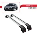 Compatible avec byd atto 3 2022 - 2025 barres de toit ace - 2 railing porte - bagages de voiture gris ...