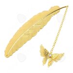 C marque - page 114 cm matriau en laiton motif plume dore et papillon effet lumineux emballage raffin ...