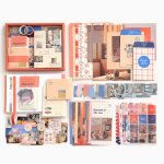 C agenda a6 155pcs design r�tro combinaisons multiples pour une cr�ativit� illimit�e le coucher de soleil ...