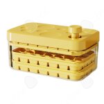 C bac à glaçons couche avec bouton de démoulage facile pouvant contenir 84 cubes de congélation anti ... C bac à glaçons couche avec bouton de démoulage facile pouvant contenir 84 cubes de congélation anti ...