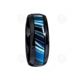 C bague homme femme en acier titane et pierre ?il de tigre bande anneaux cadeau pour hommes bijoux pour ...