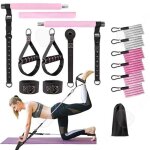 C barre de pilates avec 6 bandes de rsistance glable barre de pilates portable pour ltirement pour ...